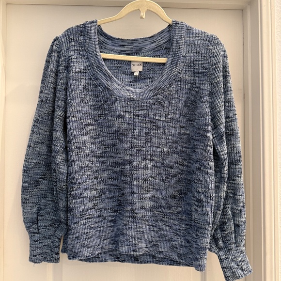 Nic & Zoe Colorway of Blues, Long Sleeve, Scoop Neck Sweater, Large - Picture 1 of 6